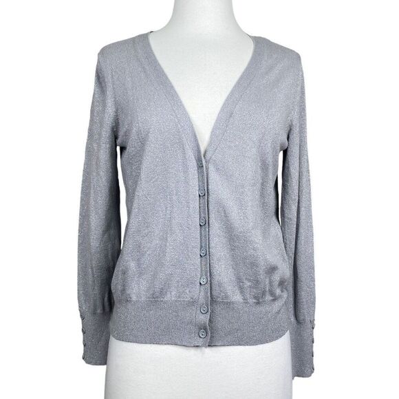 Worthington Silver Cardigan Petite Medium - Picture 1 of 6
